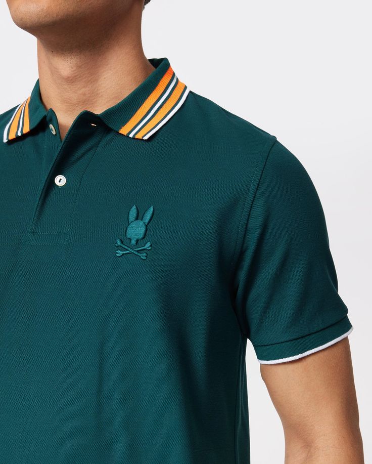 Psycho Bunny Mens Newell Fashion Polo Spruce