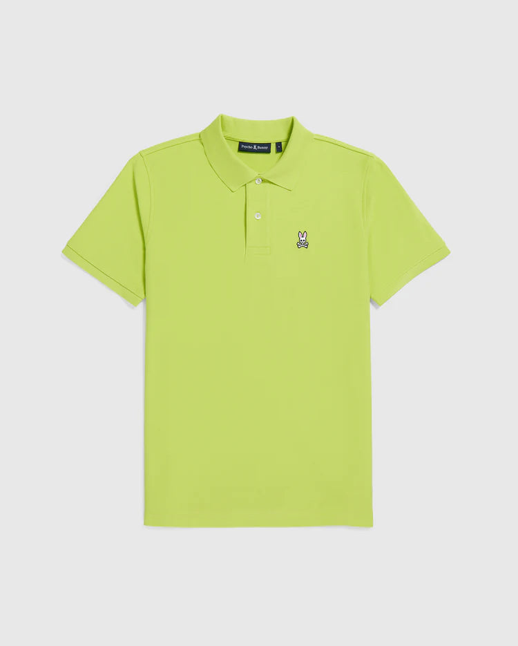 Psycho Bunny Mens Classic Polo Lime Granita