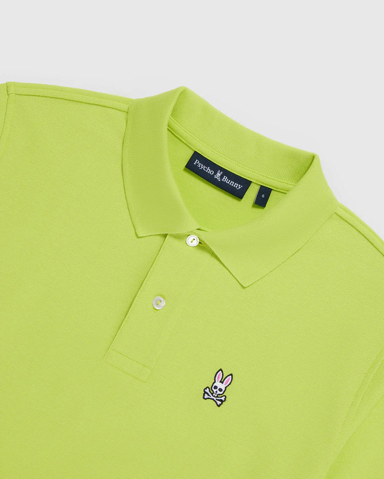 Psycho Bunny Mens Classic Polo Lime Granita