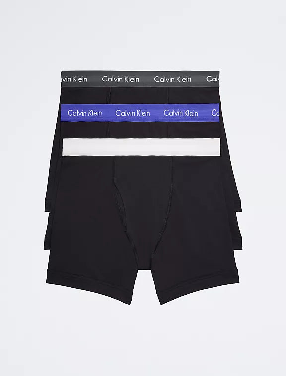 Calvin Klein NU2666 Men's Black Cotton Stretch 3 - Pack Boxer Brief Size  Small