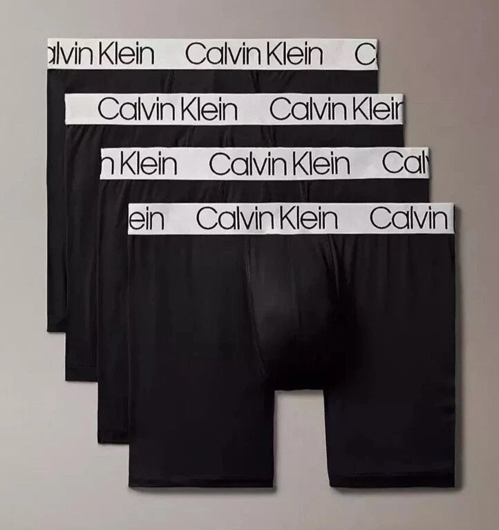 CALVIN KLEIN MICROFIBER 4 PACK STRETCH BOXER BRIEFS