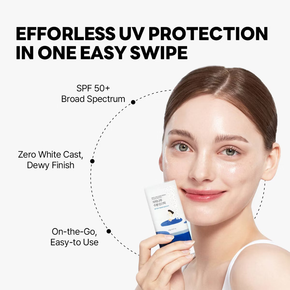 Round Lab Birch Juice Moisturizing UV-Lock Sun Stick SPF50+ PA++++, 19 g / 0.67 oz