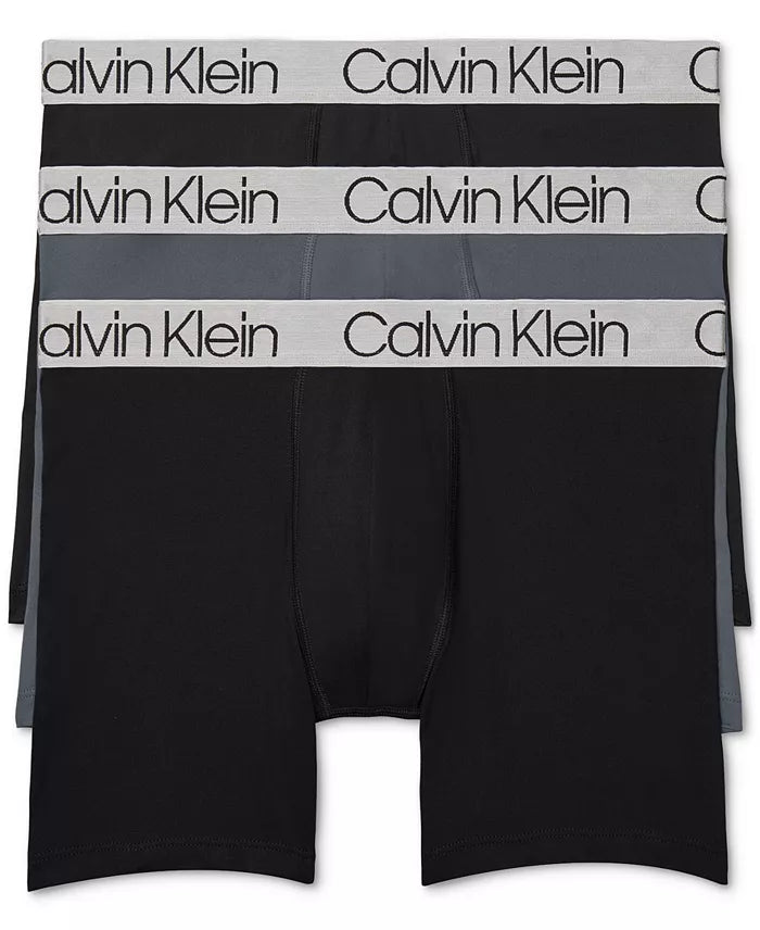 Calvin Klein Men's 3-Pack Chromatic Microfiber Boxer Brief Underwear