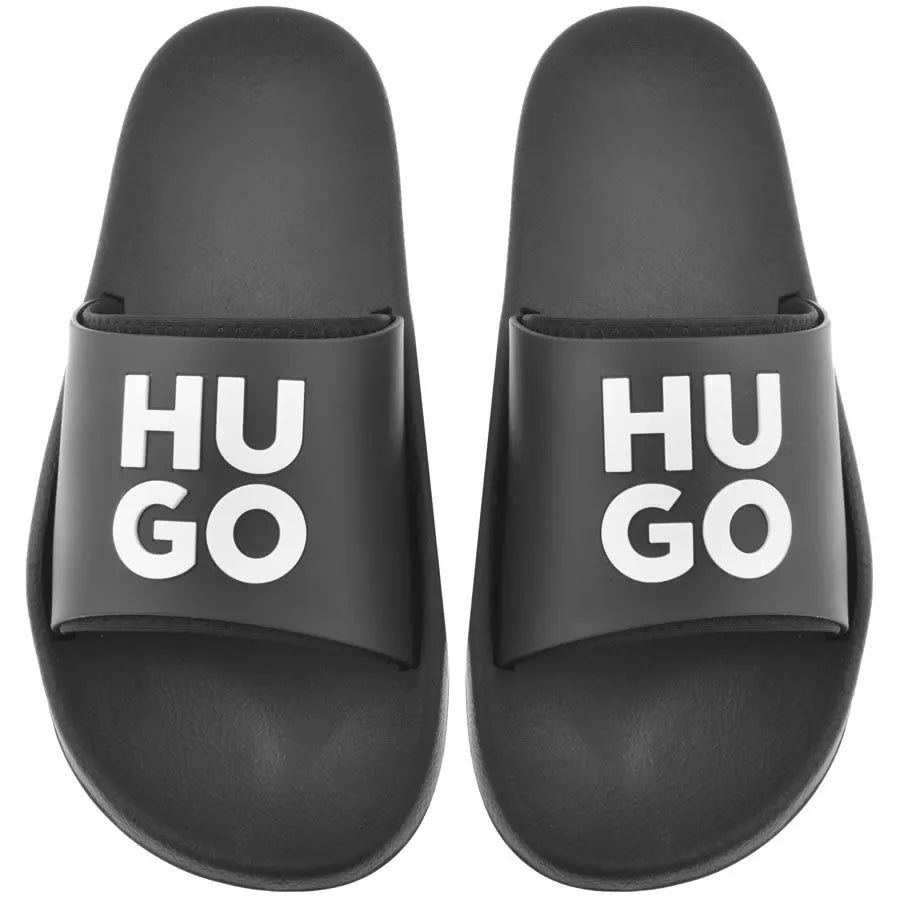 Hugo boss sliders black and white online