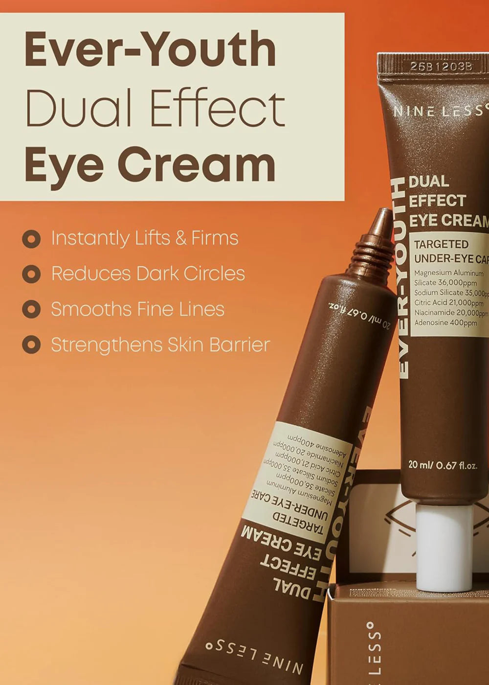 NINE LESS Ever-Youth Dual Effect Eye Cream 20 ml / 0.67 oz