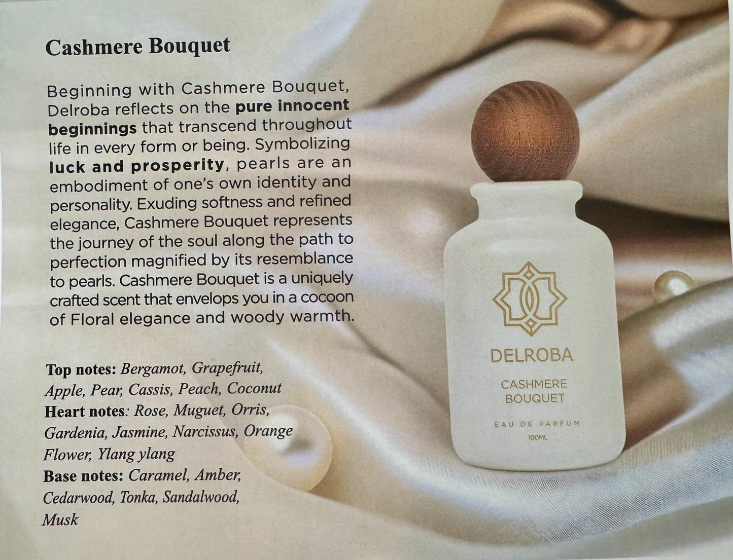 Delroba Ladies Cashmere Bouquet EDP 3.4 oz 100 ml