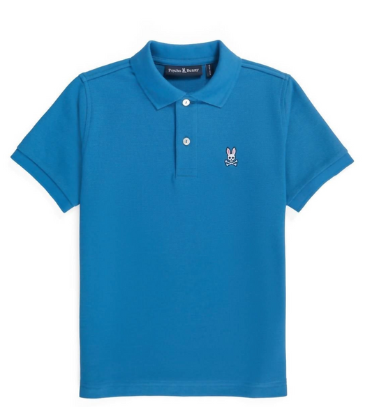 Psycho Bunny Mens Classic Pique Polo Yale Blue