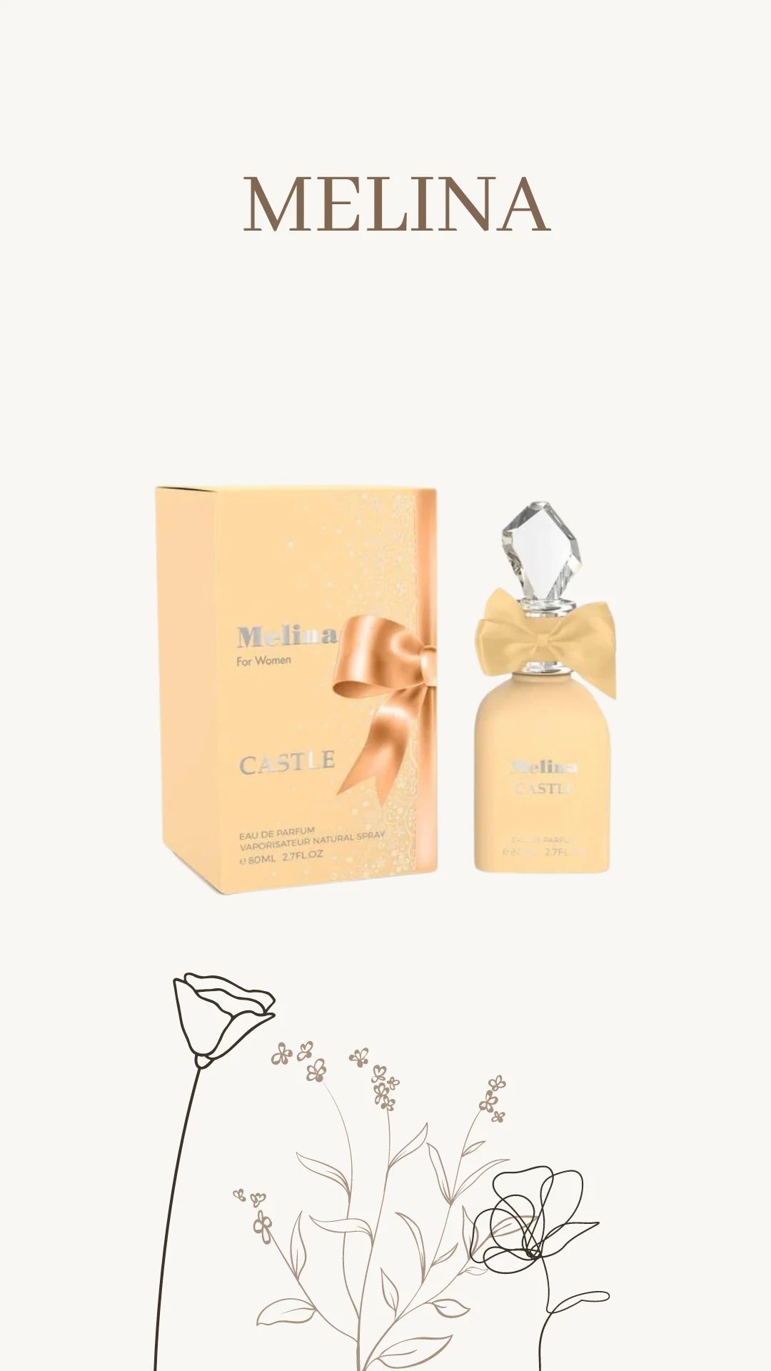 Melina For Women CASTLE (Pour Femme) Eau De Parfum Spray 2.7 oz 80 ml