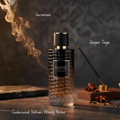 Rome Pour Homme 2-Piece Set EDP 3.4 oz / 100 ml + Deodorant Spray 5.1 fl oz / 150 ml Men by Bharara