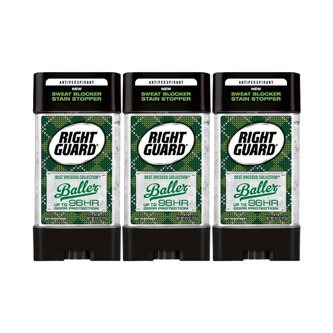 Right Guard Antiperspirant Baller 4.0 oz "3-PACK"