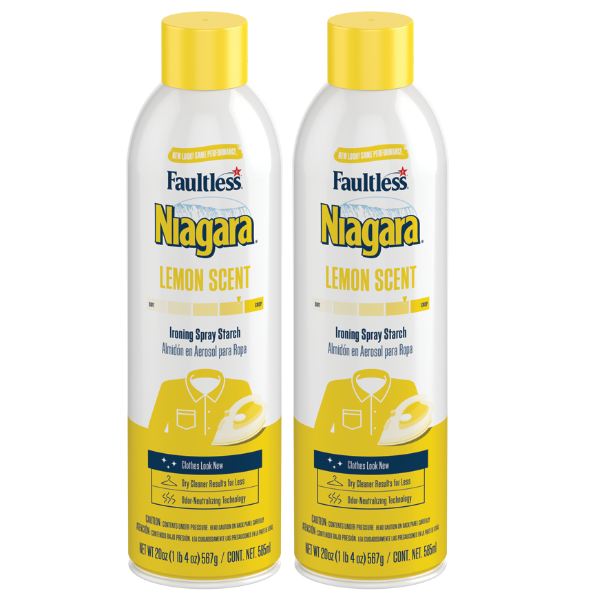 Faultless Niagara Lemon Scent Ironing Spray Starch 20 oz 2-PACK – Rafaelos
