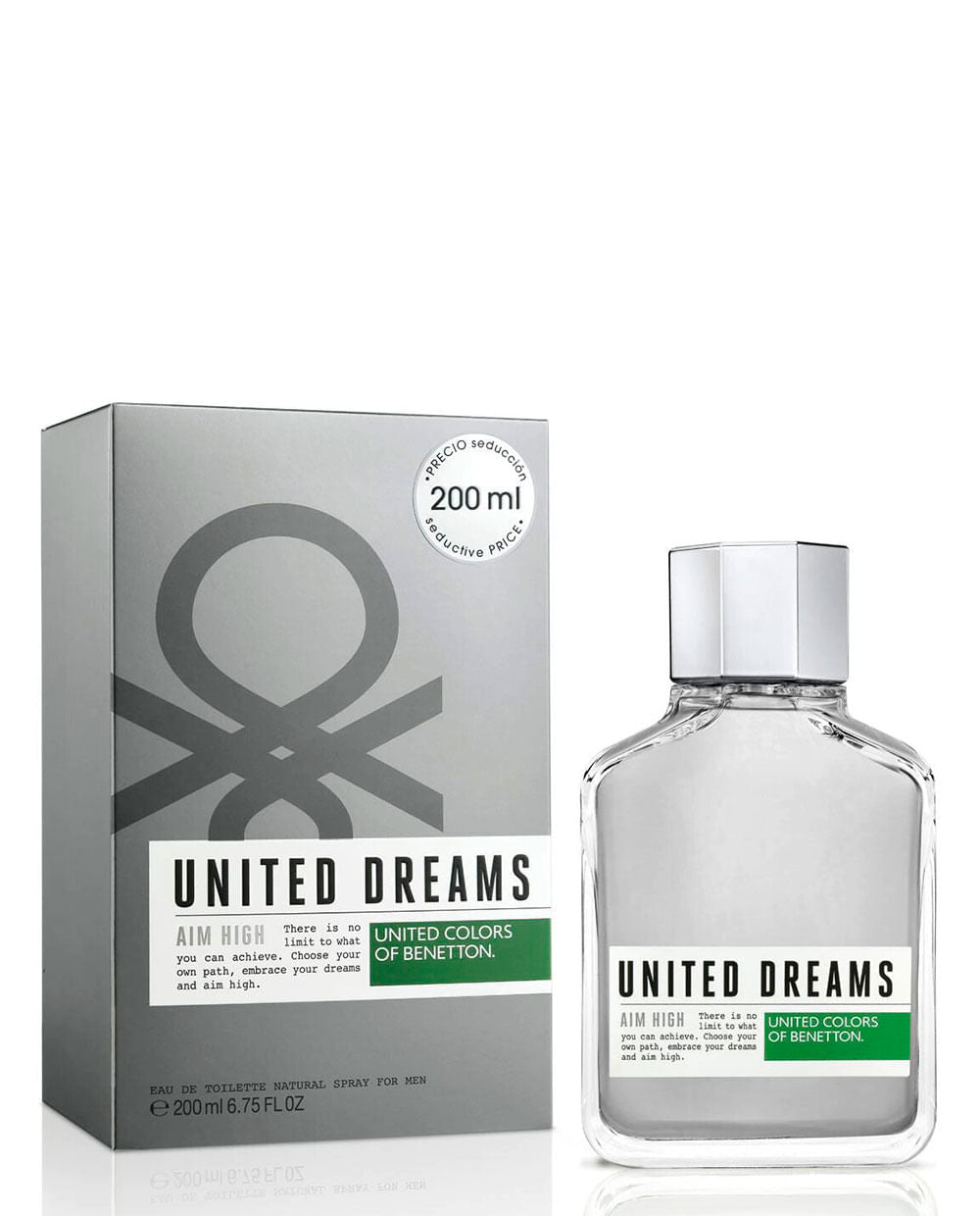 United Colors of Benetton United Dreams Aim High EDT 6.75 oz 200 ml Men Huge Size!