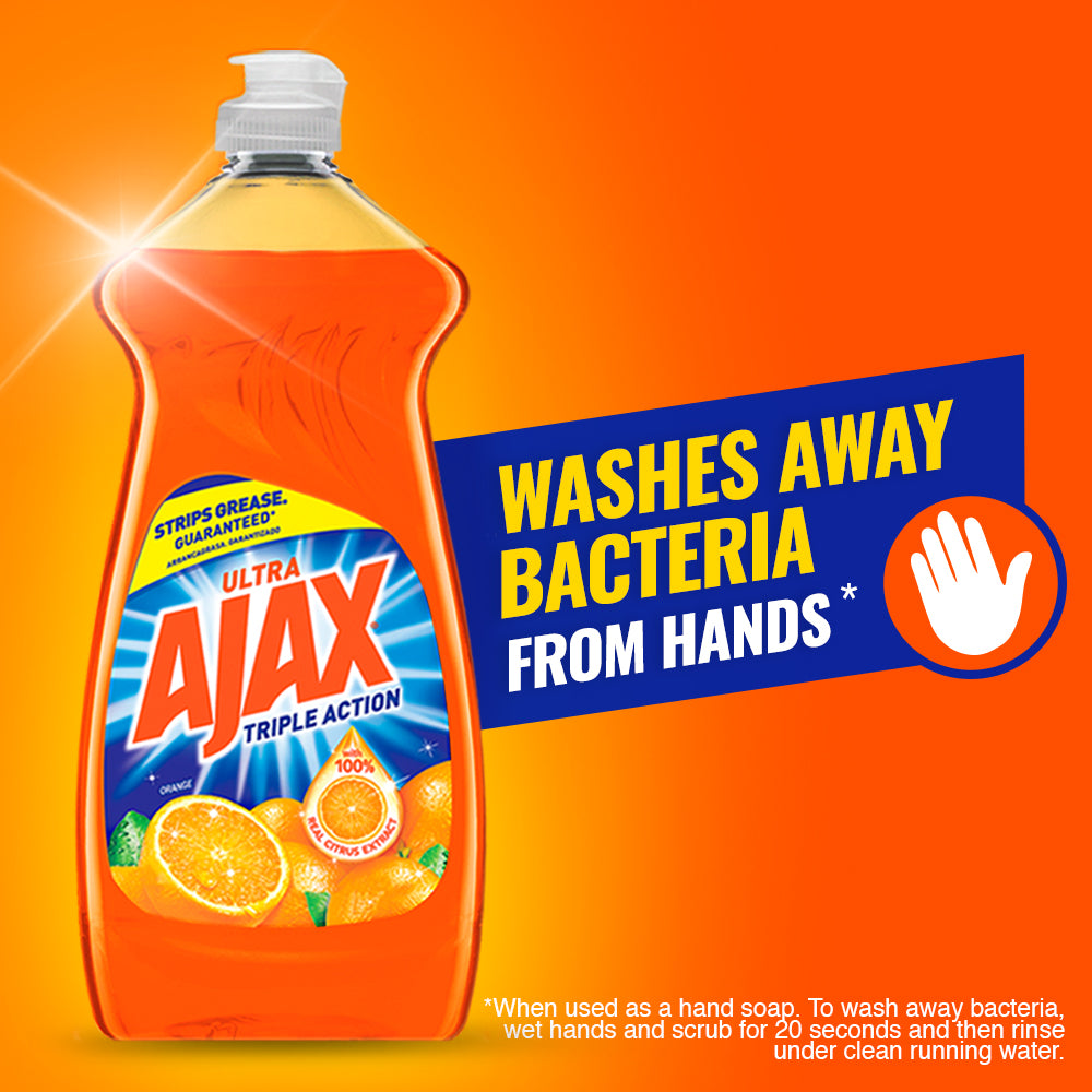 Ajax Ultra Triple Action Liquid Dish Soap Orange 52 oz