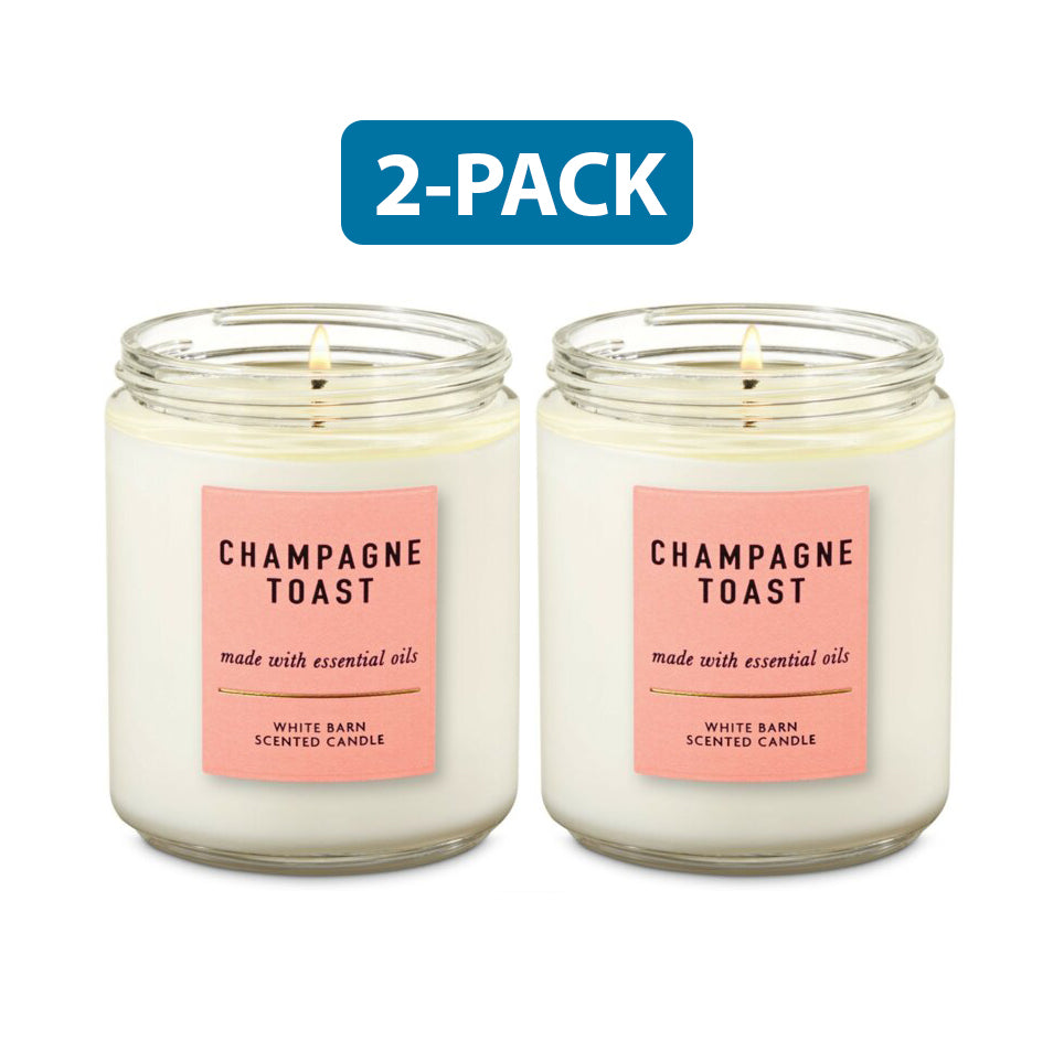 Champagne Toast 3-Wick Candle - White Barn