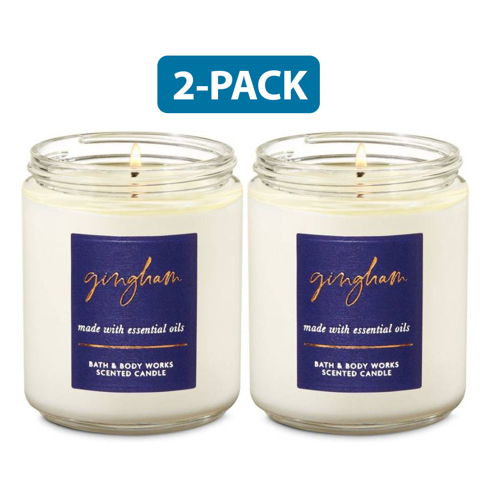 Bath & Body Works Gingham Scented Candle "2-PACK"
