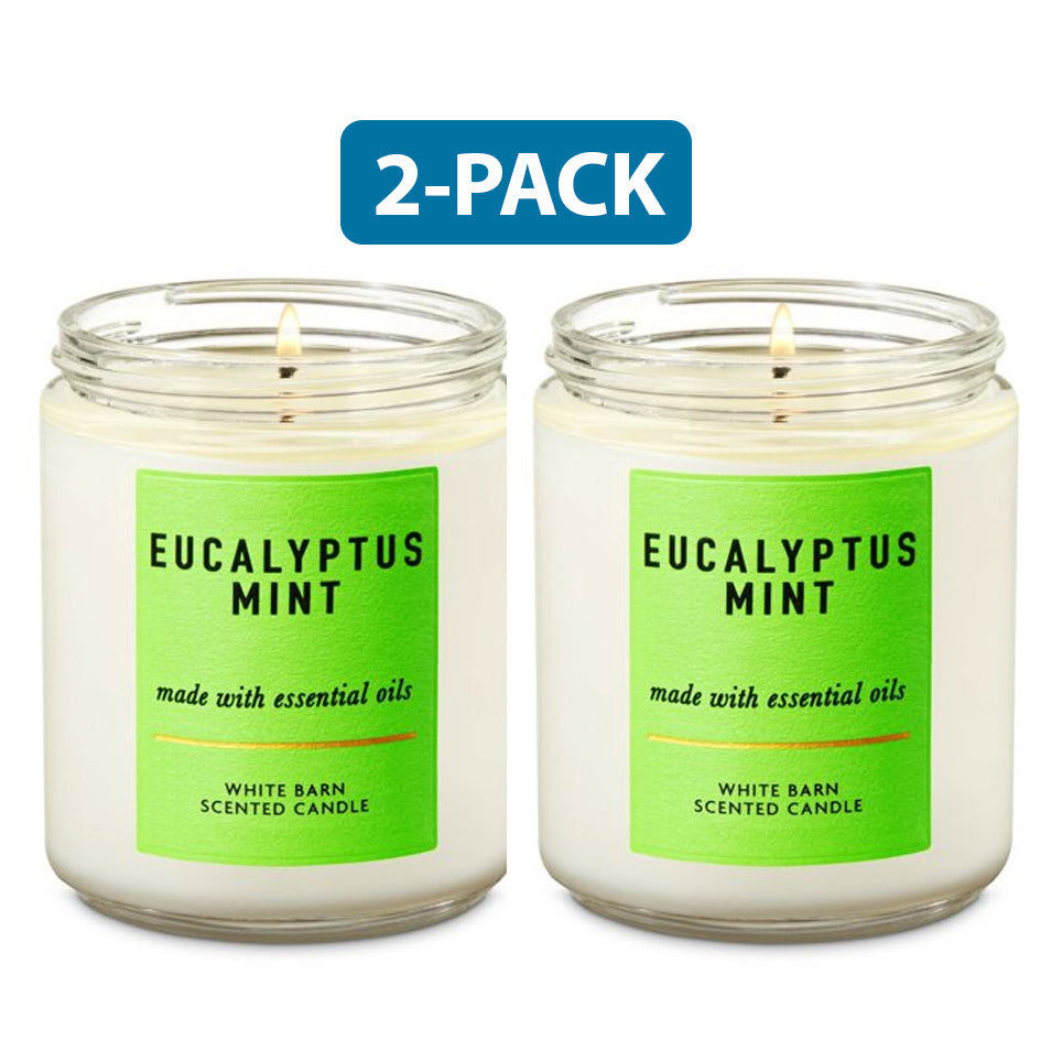 Bath & Body Works Eucalyptus Mint Scented Candle "2-PACK"