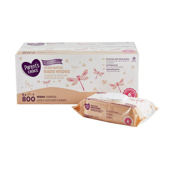 Parent's Choice Baby Wipes Hypoallergenic "8-Packs" 800 Total Count