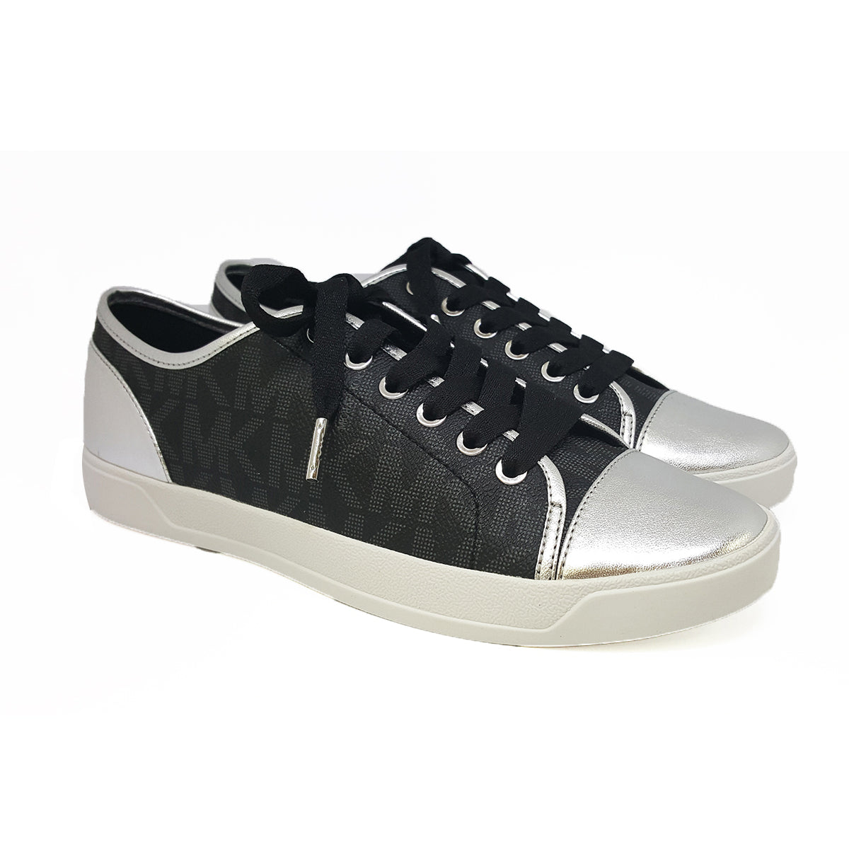 Michael Kors Womens MK City Sneaker (45F7MCFS1B) BLK/SILVR