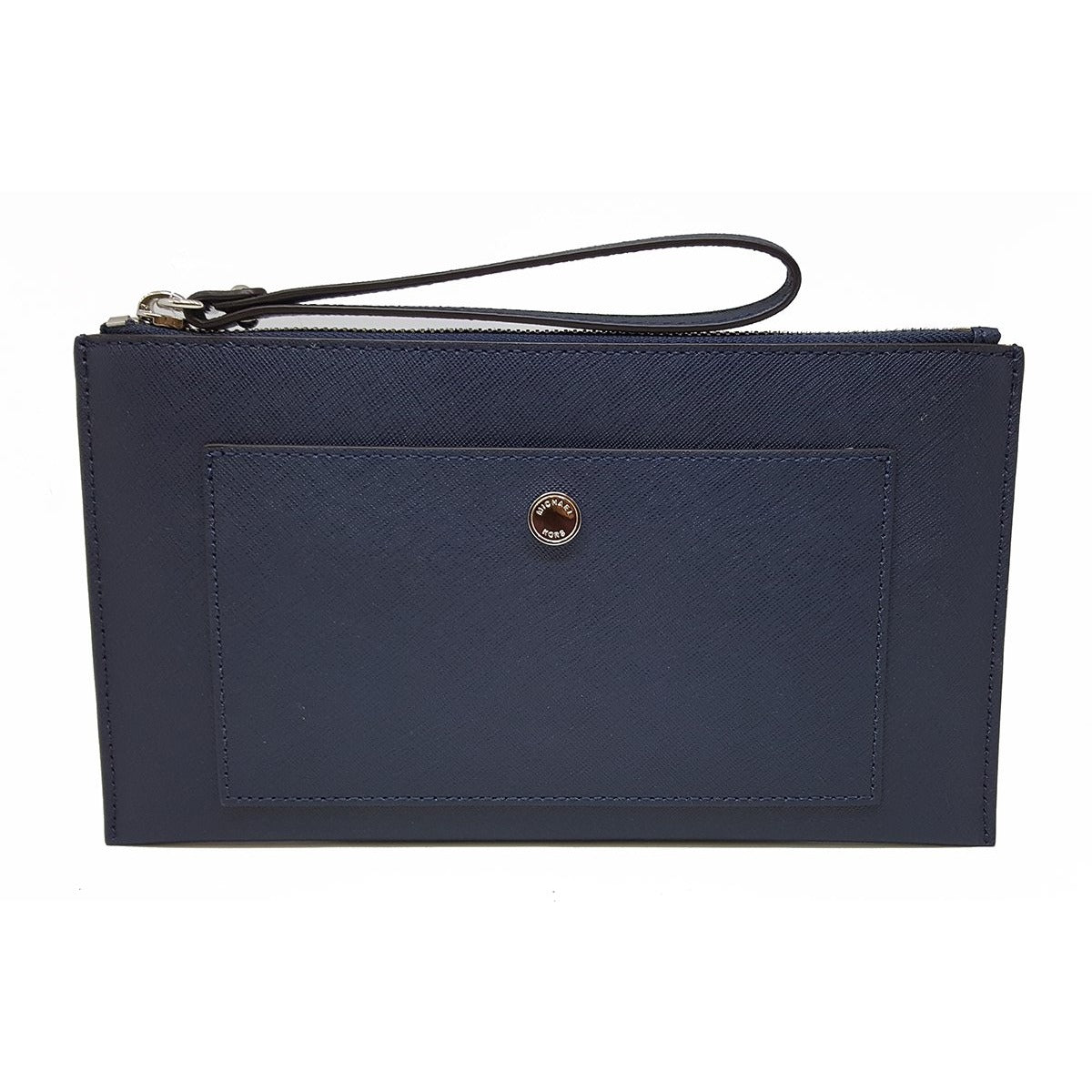Michael Kors Greenwich LG Snap PKT Zip Clutch Leather Navy (35T7SGRW3L)