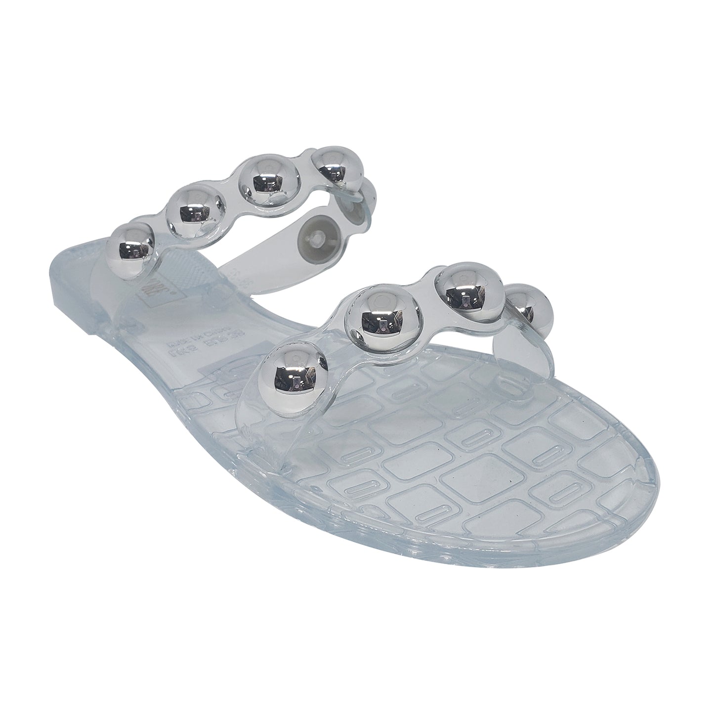 Ann More Baden Double Strap Slide Sandal Clear
