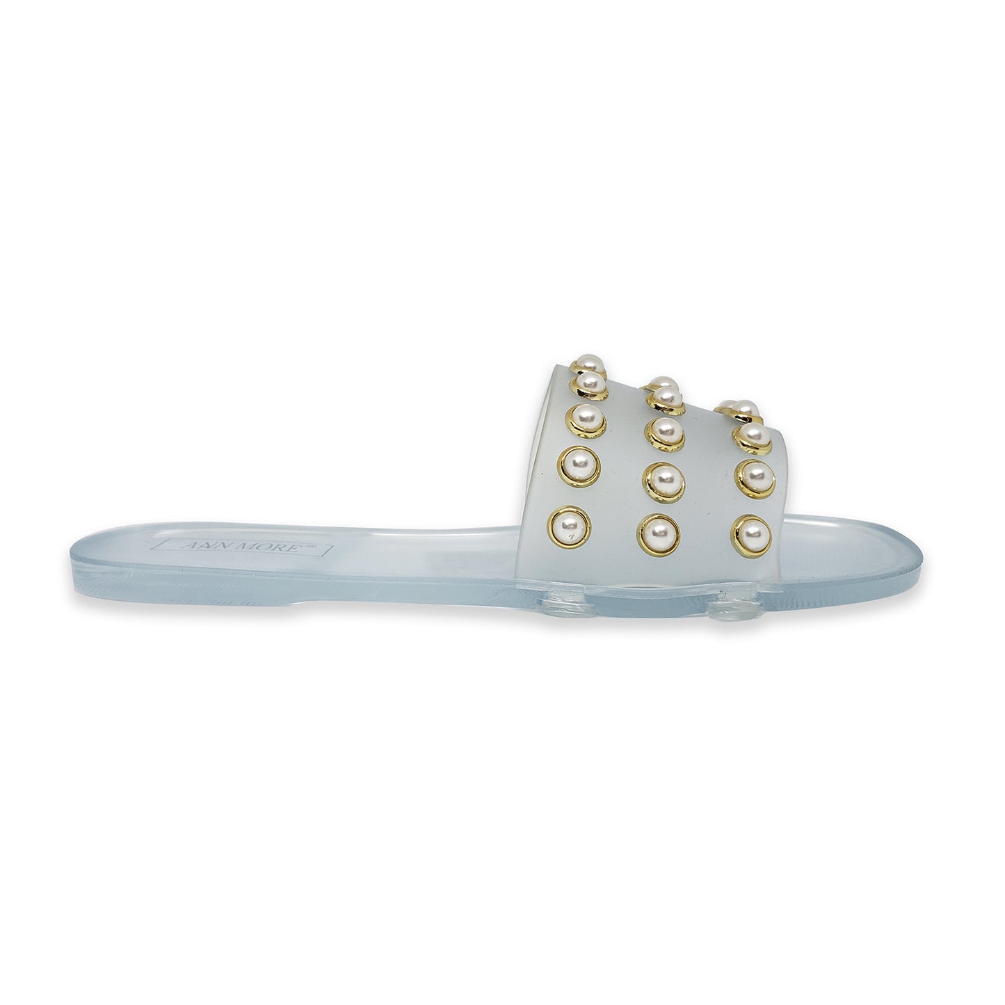 Ann More Augusta Slide Pearl Jelly Sandals