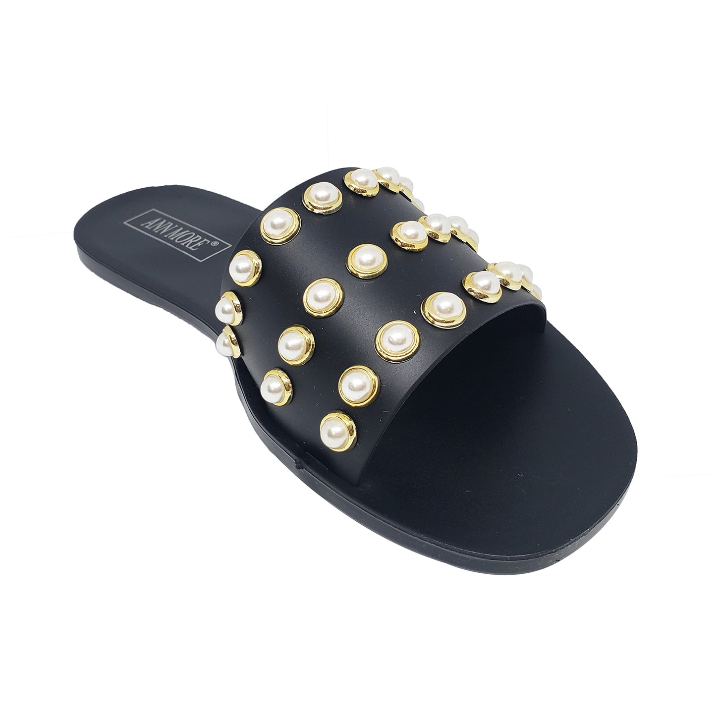 Ann More Augusta Slide Pearl Jelly Sandals