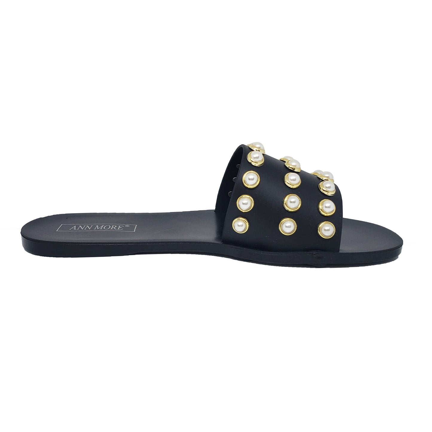 Ann More Augusta Slide Pearl Jelly Sandals