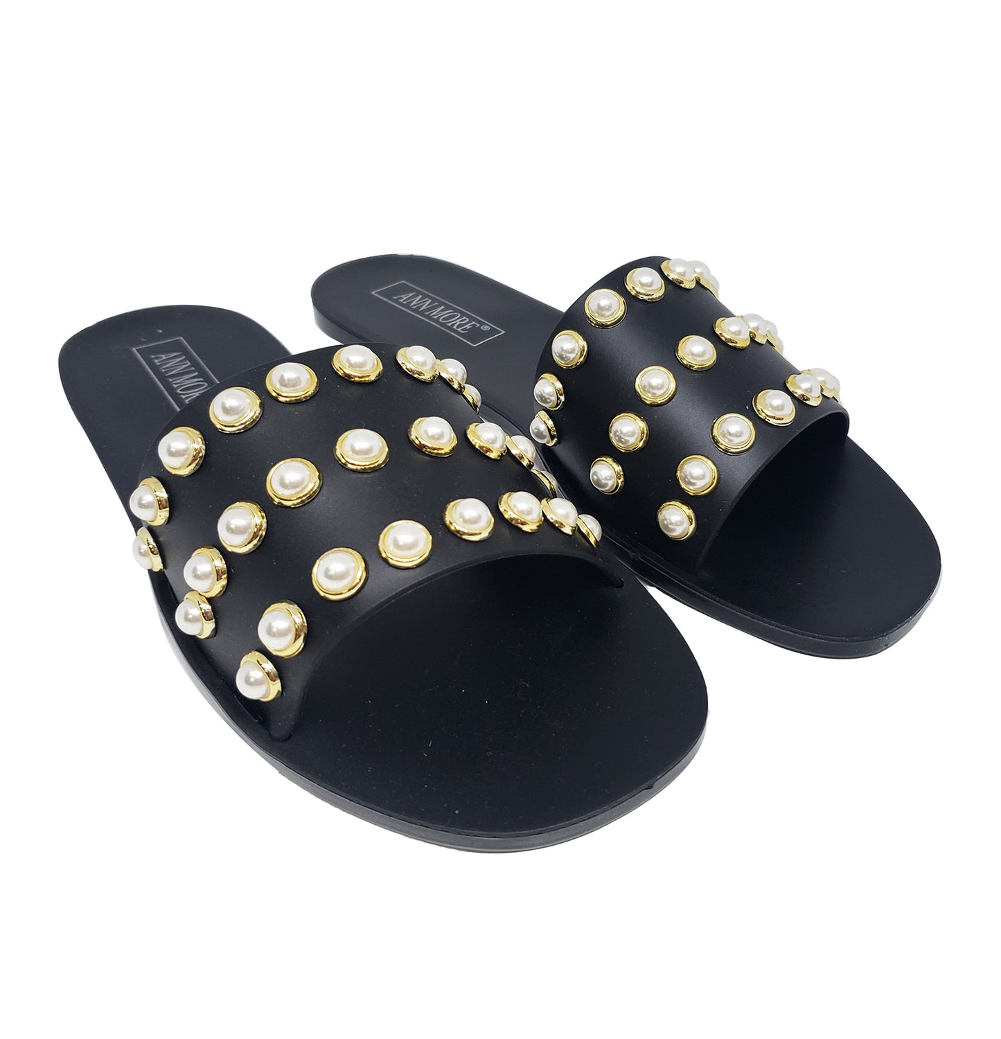 Ann More Augusta Slide Pearl Jelly Sandals