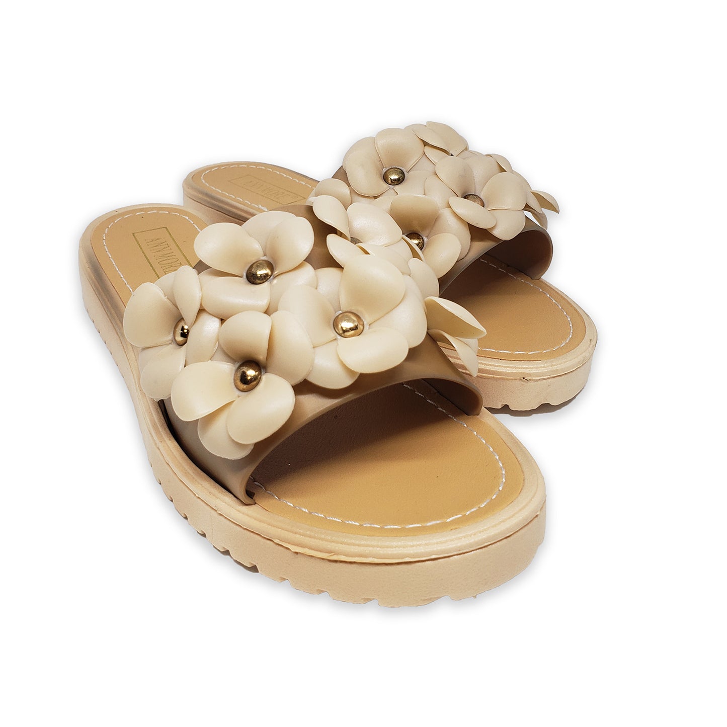 Ann More Creta Flowers Slider Sandals