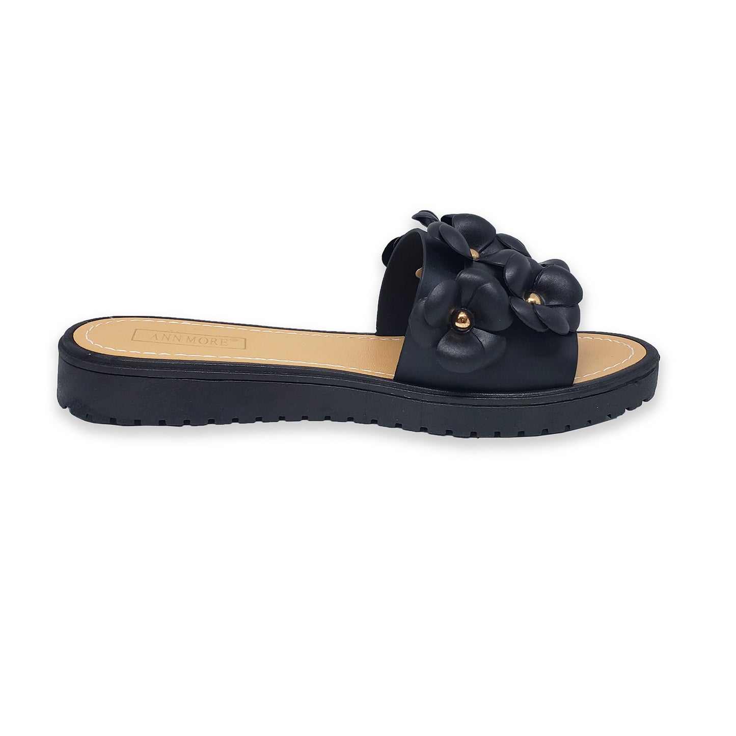 Ann More Creta Flowers Slider Sandals