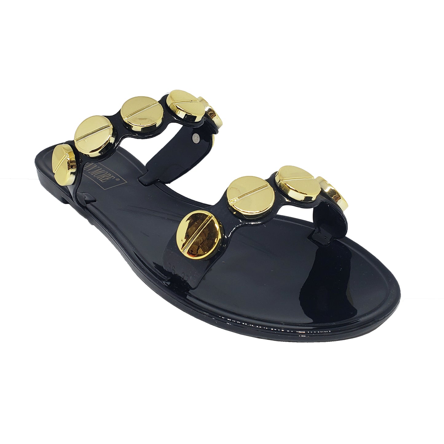 Ann More Anaheim Jelly Sandals Black