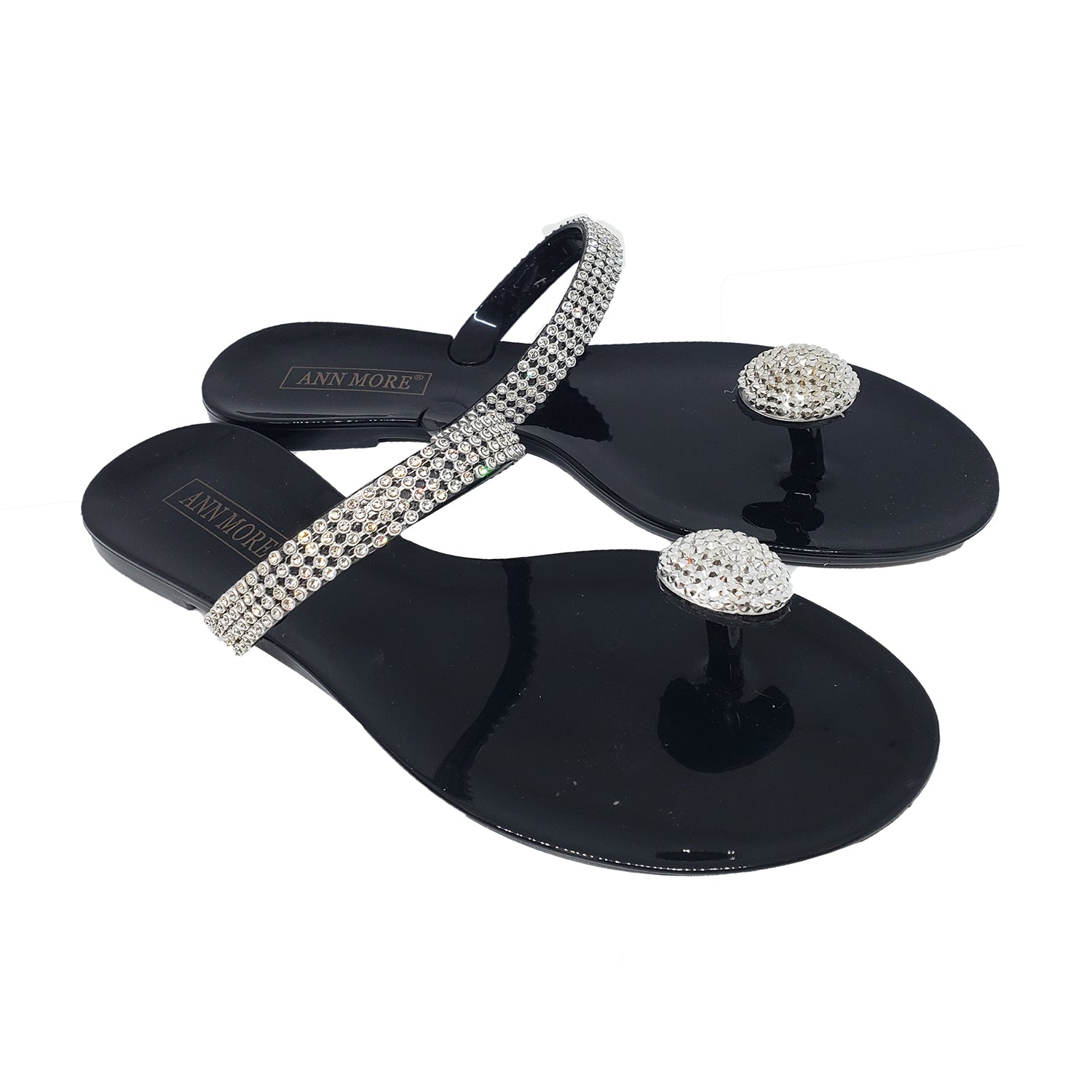 Ann More Milan Black Jelly Sandals Rafaelos