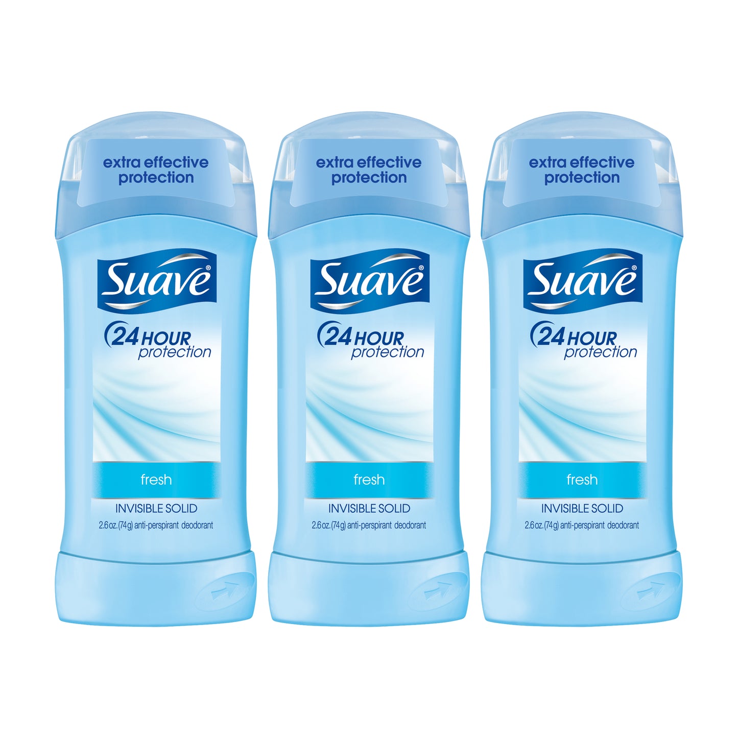 Suave Fresh Invisible Solid Deodorant & Antiperspirant 2.6 oz "3-PACK"