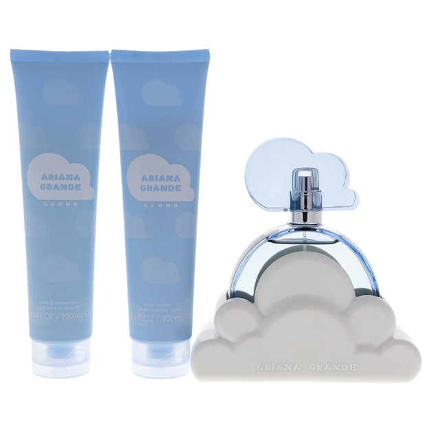 Ariana Grande Cloud 3pcs Gift Set EDP 3.4 oz, Body Lotion 3.4 oz, Shower Gel 3.4 oz.