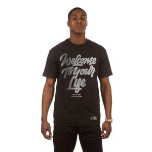 Hustle Gang Welcome Tee Black/Silver Foil