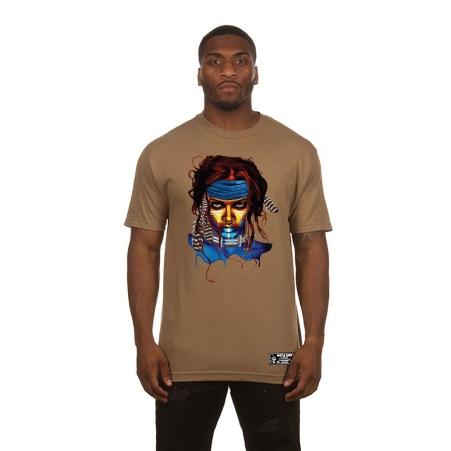 Hustle Gang Wet Paint Tee Red Safari Green