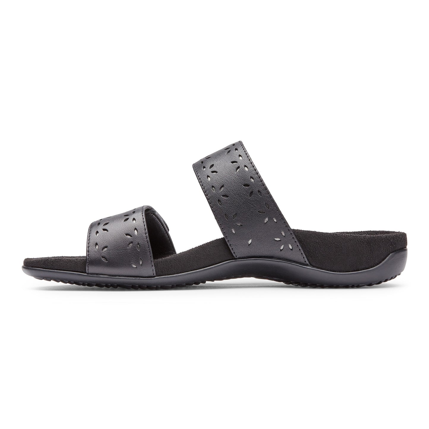 Vionic Randi Slide Sandal Black Leather