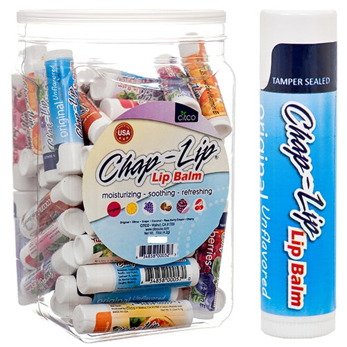 Chap-lip Lip Balm Plastic Canister 48 Pcs by Citco