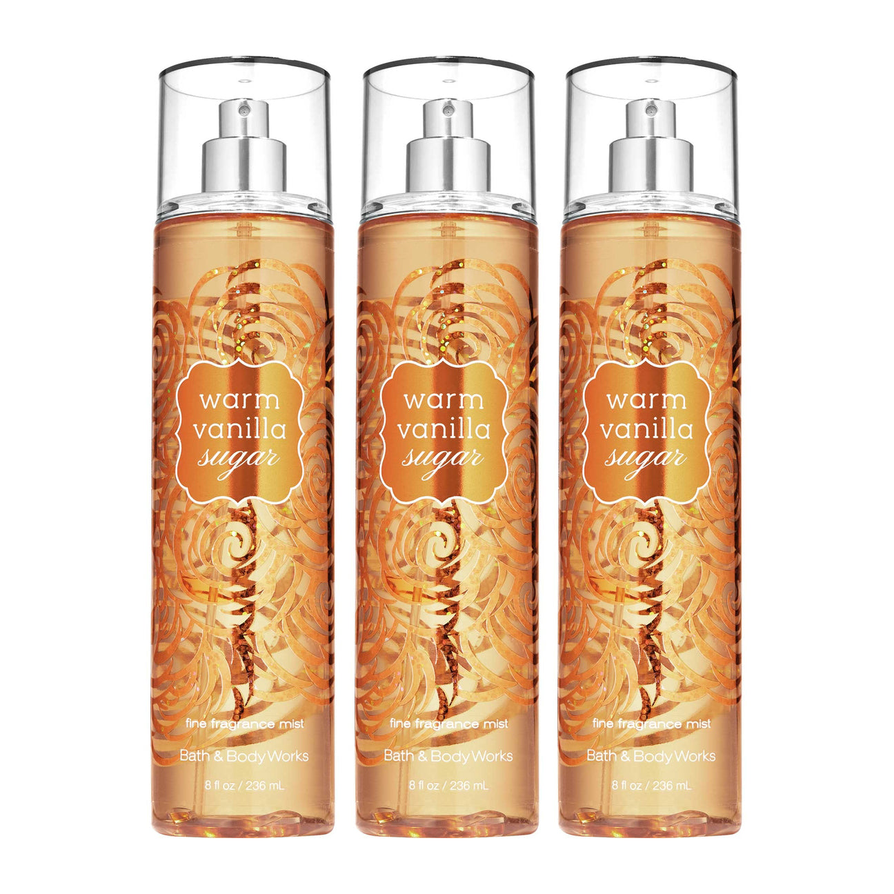 Bath & Body Works Warm Vanilla Sugar Fine Fragrance Mist 8.0 oz "3-PACK"