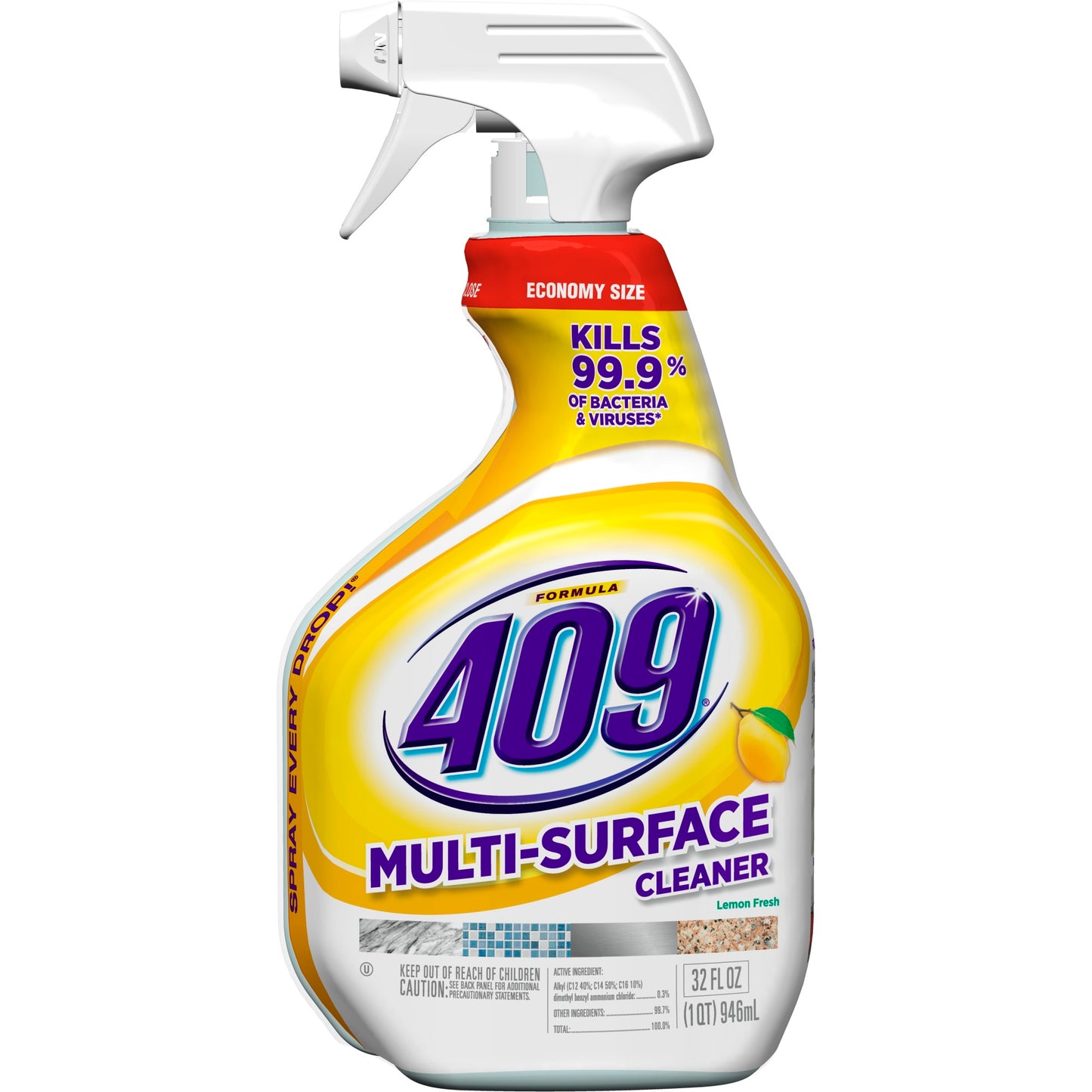 Formula 409 Multi-Surface Cleaner, Spray Bottle, Lemon Fresh, 32 Ounces