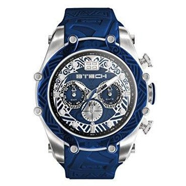 BTECH Unisex Tatto Tribal Analog Multifunction Movement Silicone Strap Band Wrist Watch