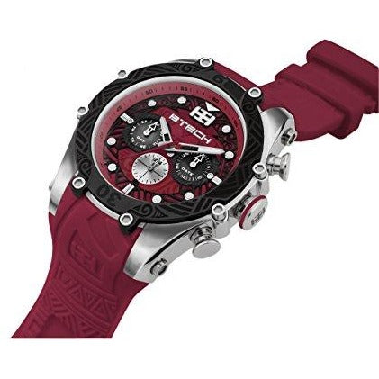 BTECH Unisex Tatto Tribal Analog Multifunction Movement Silicone Strap Band Wrist Watch