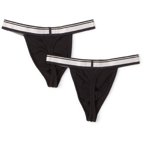 Papi Men's 2-Pack Cotton Stretch Jock Strap Black (980910)