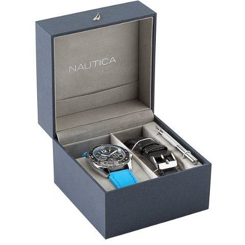 Nautica Unisex N09909G Sport Ring Multifunction Blue Box Set Watch