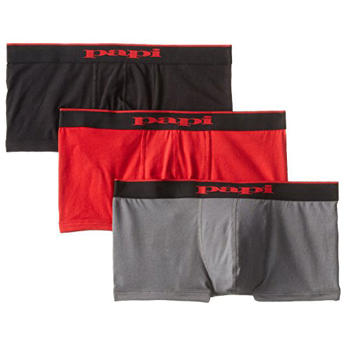 Papi Men's 3-Pack Brazilian Solid Trunk (980501)