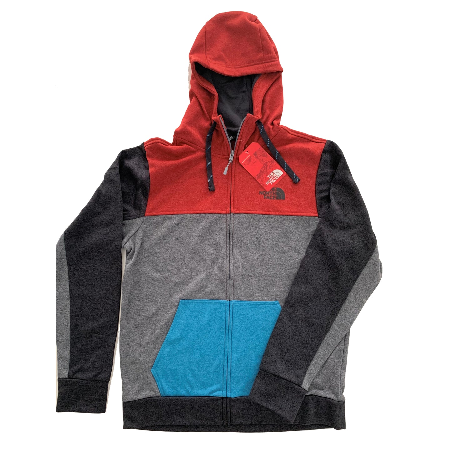 The North Face Men's Surgent Block Full Zip Hoodie Asphalt Grey/Multi-Color
