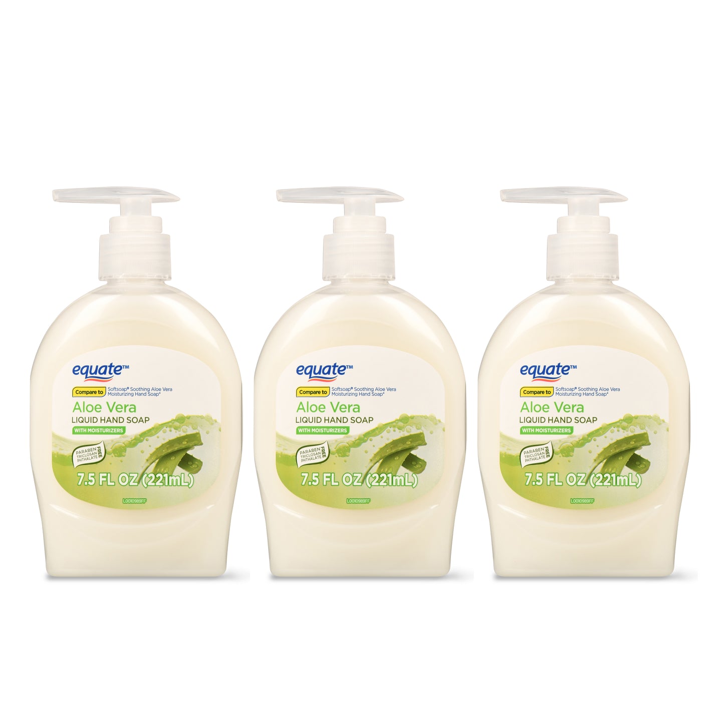 Equate Liquid Hand Soap Aloe Vera 7.5 oz "3-PACK"