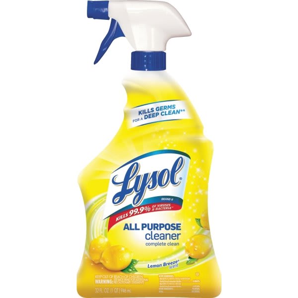 Lysol Disinfectant All Purpose Cleaner Lemon Breeze Scent 32 oz 946 ml