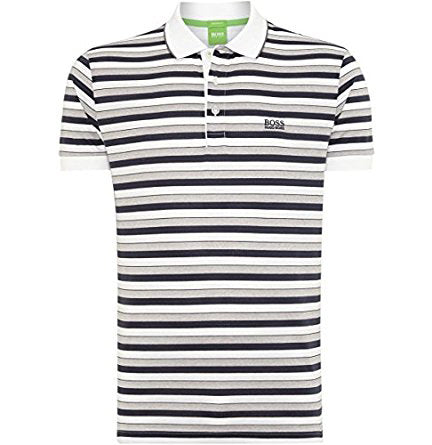 Hugo Boss Paddy 3 Regular Fit Striped Polo Shirt, White