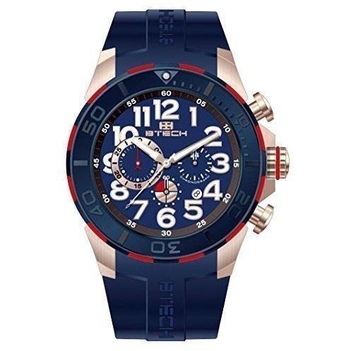 BTECH Men Analog/Chronograph Silicone Strap Band Wrist Watch